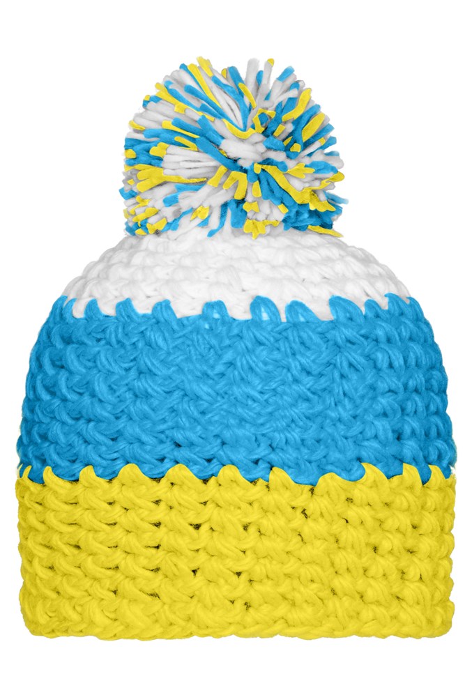 Crocheted Cap with Pompon