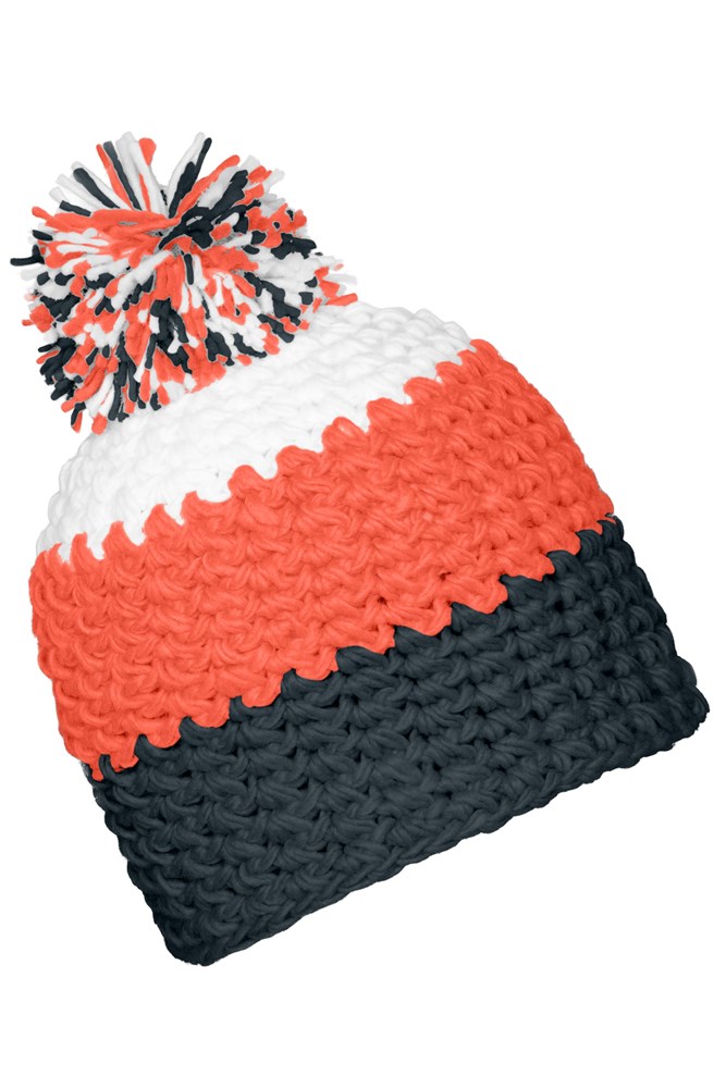 Crocheted Cap with Pompon