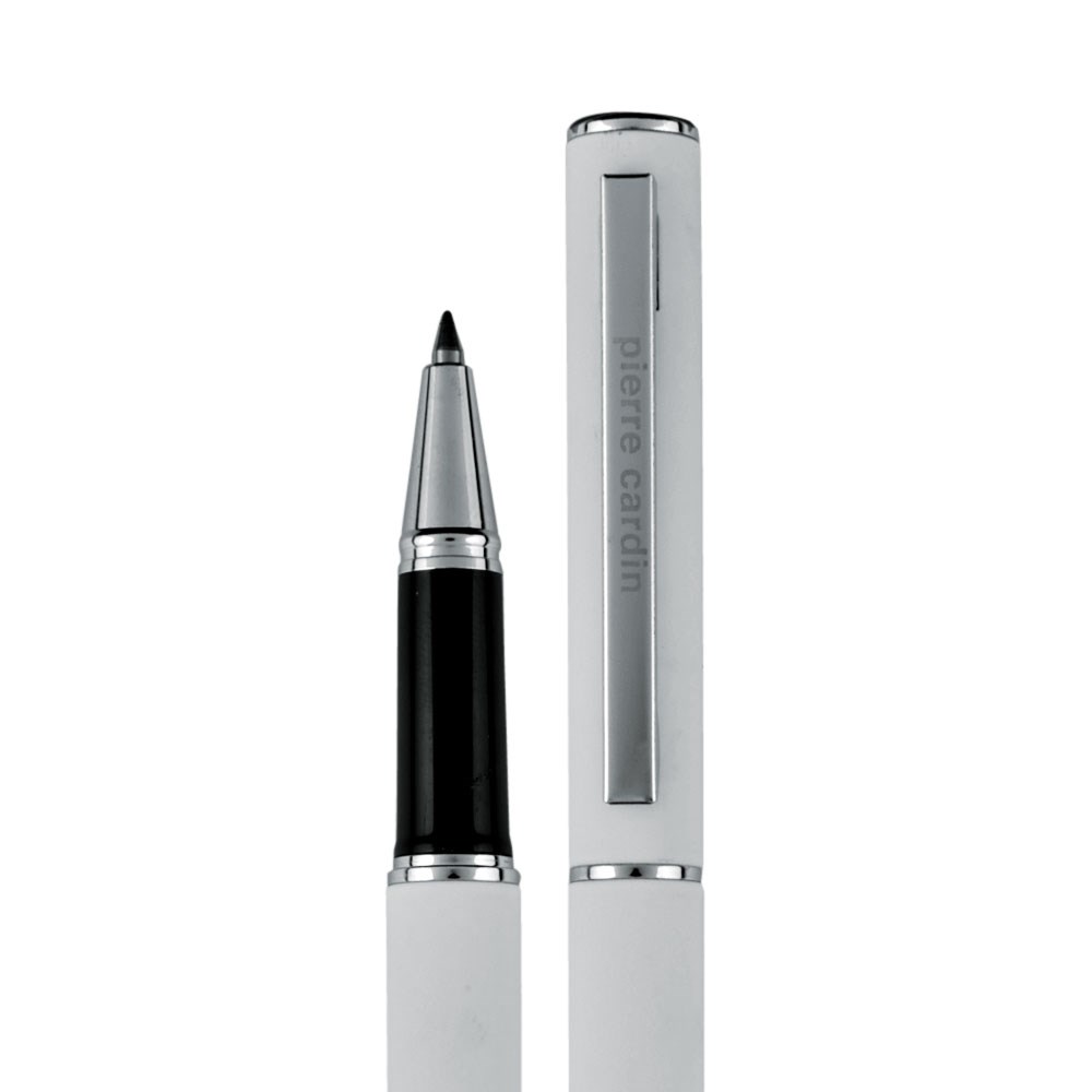 Pierre Cardin® CLAUDIE Set aus Rollerball Touchpen und Kugelschreiber Stylus, weiß