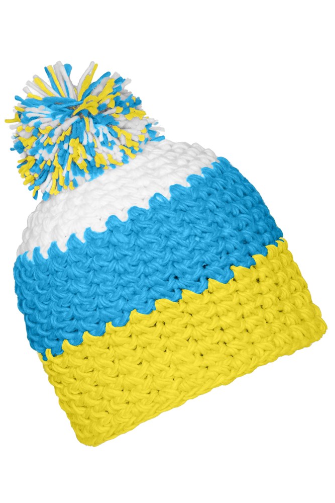 Crocheted Cap with Pompon