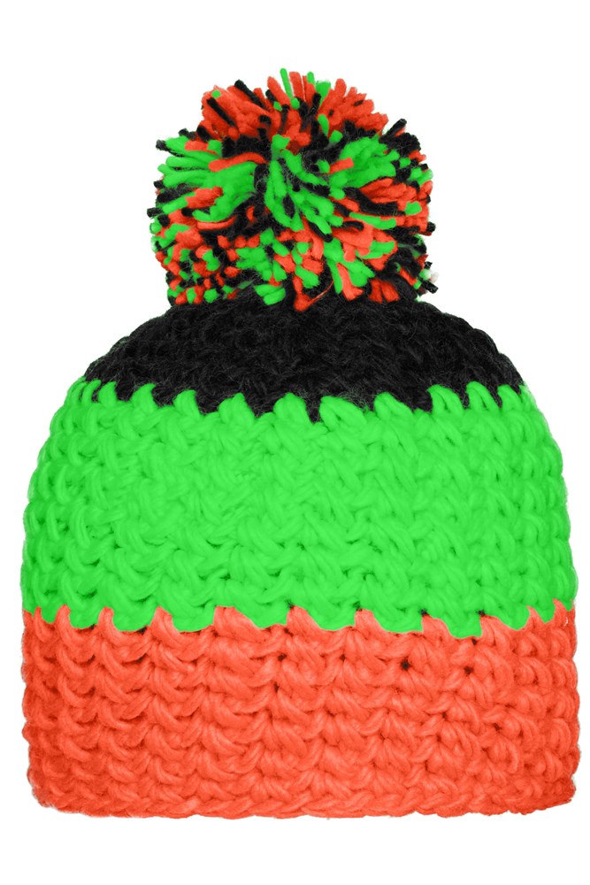 Crocheted Cap with Pompon